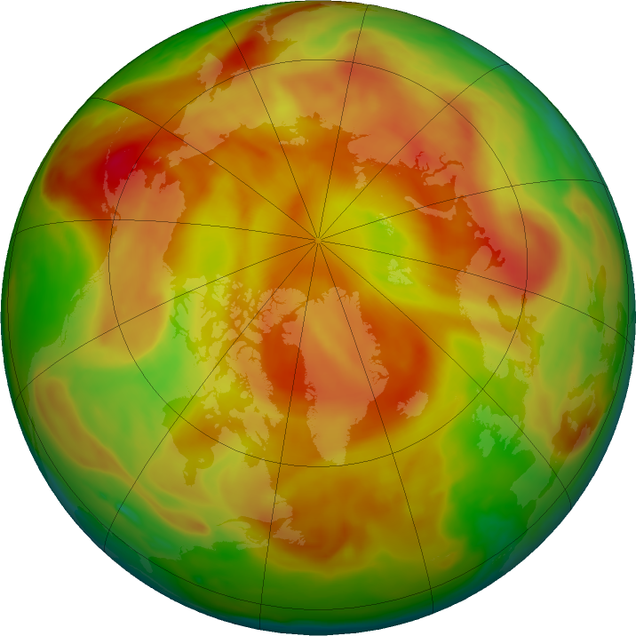 Arctic ozone map for 08 May 2024